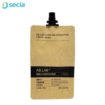 Kwalità Għolja Kraft Paper Stand Up Spout Packaging Bag