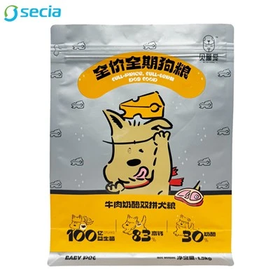 Borża ta 'l-Ikel tal-Pet Aluminju Zip